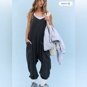 Free People Women's Hot Shot Onesie ‘washed black’